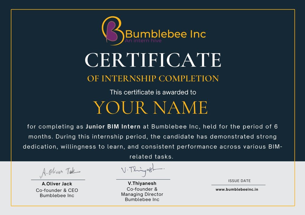 Internship completion certificate, sample