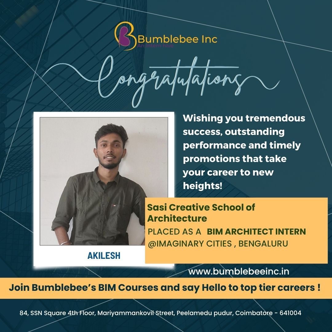 Akilesh interning at Imaginary Cities, Bengaluru, Sasi Creative School of Architecture - BIM Architect Intern